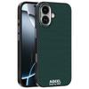ABEEL For iPhone 17 Case Compatible with MagSafe Printed PC TPU Aluminum Alloy Leather Phone Cover