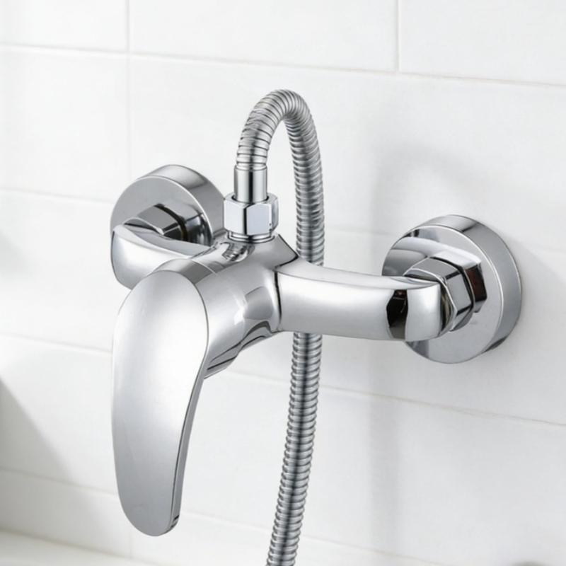 1 Stück Mischventil für Warm- und Kaltwasser, Badewannenarmatur, Wandmontage, Duscharmatur aus Edelstahl 304, Sanitärventil-Schalter