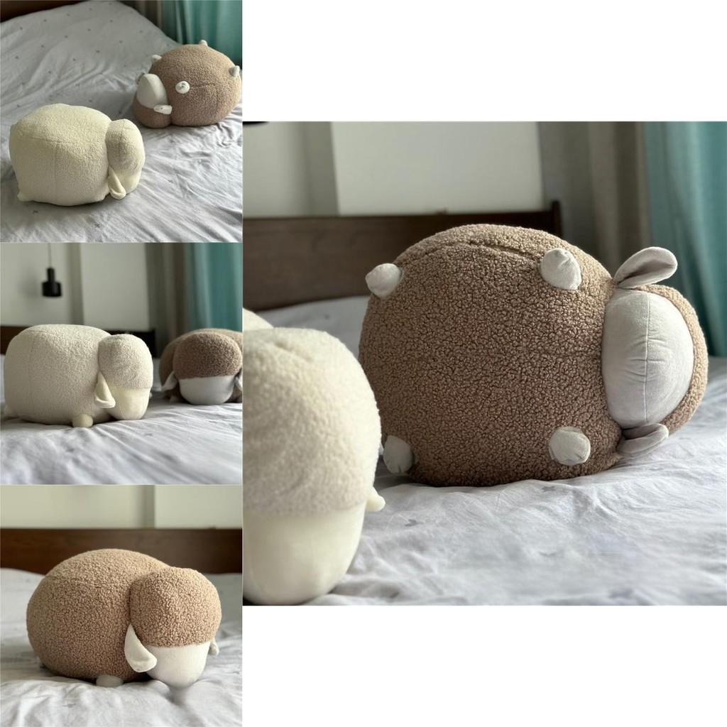 Cute Cartoon White And Brown Sheep Plush Doll Pillows For Home Decor And Gift Ideas