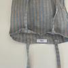 Linen Sky-blue Striped Mini Bag