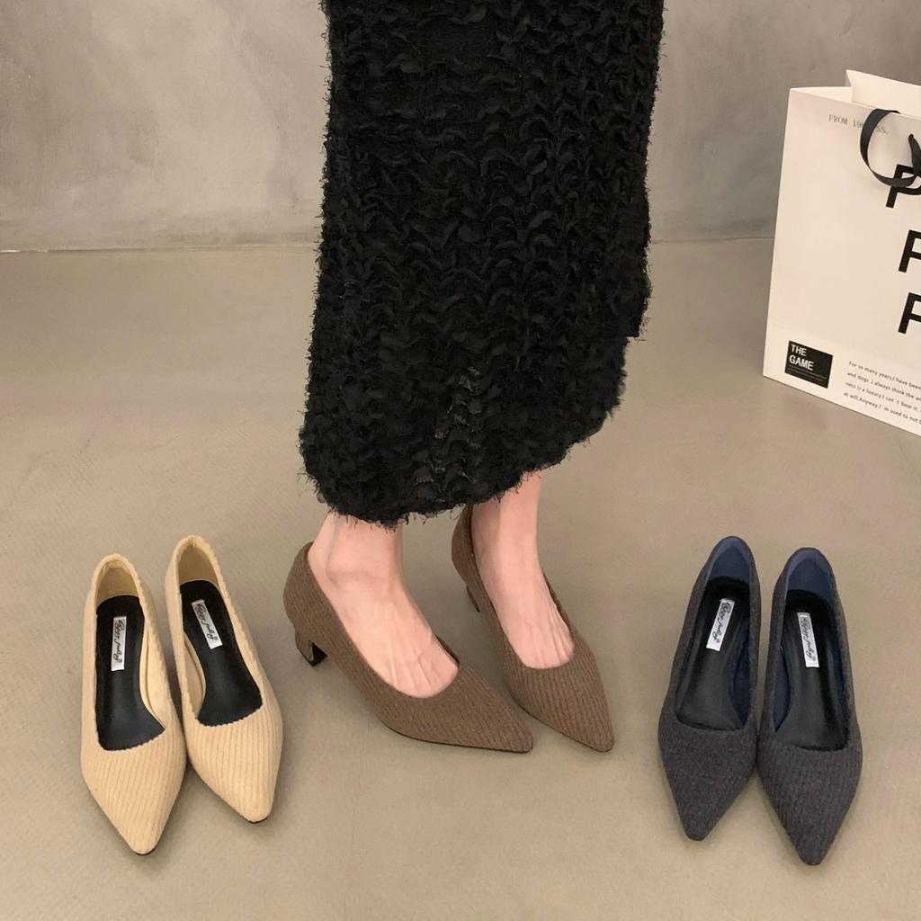 Fashion Bailamos Women Pump Shoes Fashion Pointed Toe Shallow Ladies Elegant Mary Jane Shoes Soft Low Heel Dress Shoes Mujer
