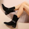 Women's Shoes Women's Ankle Boots Low Heels Short Cow Suede Women's Shoes Women's Autumn and Winter Boots