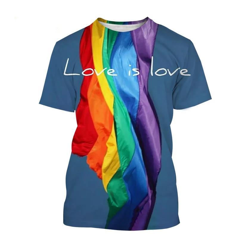 New Summer Love Is Love Pattern 3D Print T-Shirts Men Women Cute Short Sleeve T Shirt Oversized Harajuku Tees Tops Kids Clothing