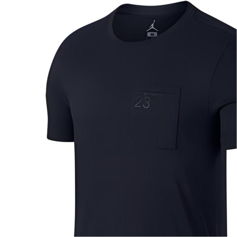 Jordan Pure Color Casual Round Neck Sport Pullover Short Sleeve T-Shirt Men Tops Black 911322-010