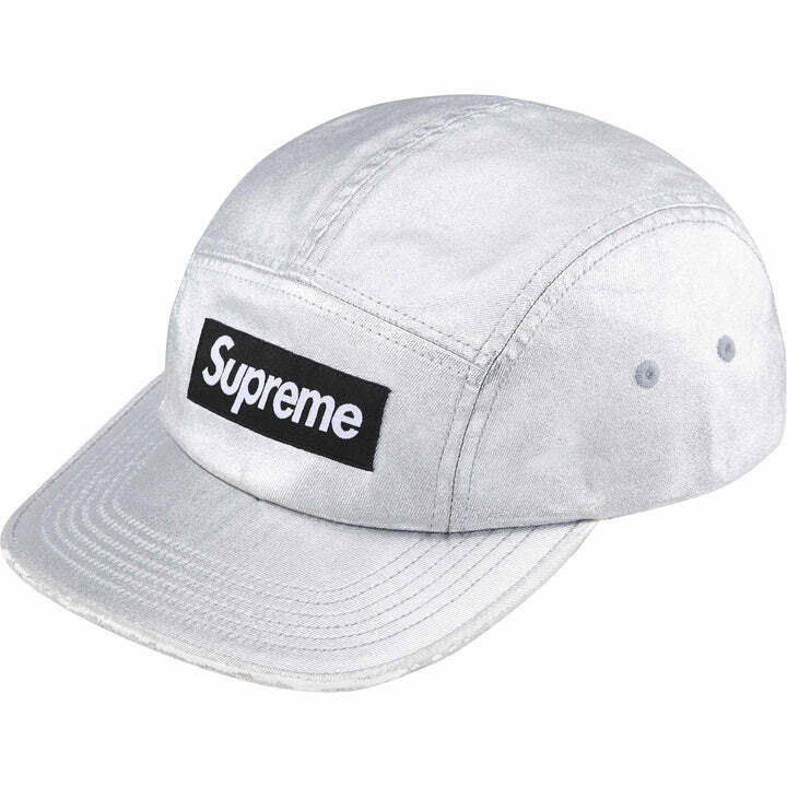 Supreme Washed Chino Twill Camp Cap Silver One-Size