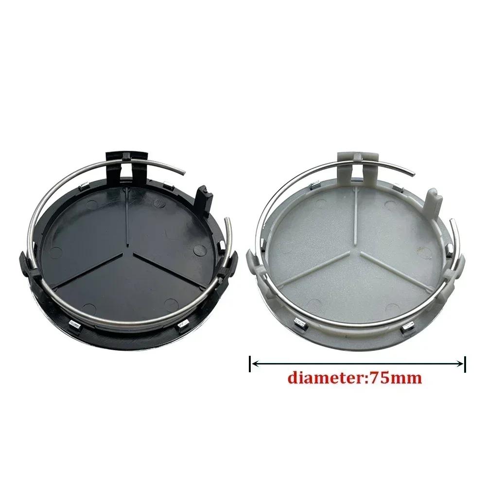 Heiß 2025 Für AMG W124 Mercedes Benz Radnabenkappe 75mm neu schwarz Radkappe für Mercedes w204 w211 w205 W212 amg w203 w213 w124