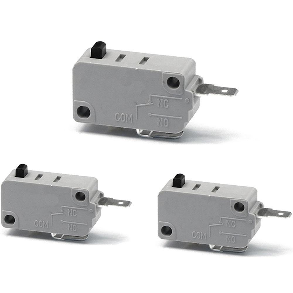 2 Stück KW3A Mikroschalter 125V/250V 16A Schließer 2-poliger Silberkontakt-Mikroschalter für Mikrowellenherd Waschmaschine