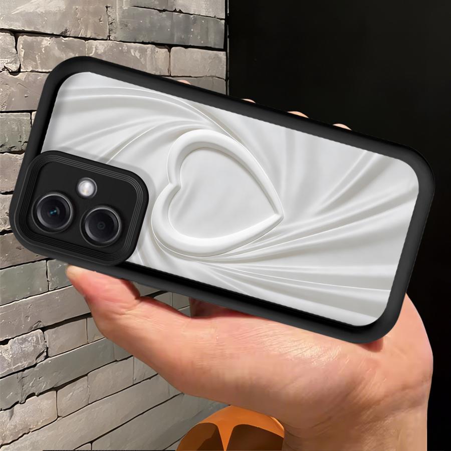 Phone Cover Case for Xiaomi Poco F8 X3 Pro C61 X3 NFC C51 C50 Black White Simple Heart