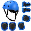 Kids 7 In 1 Helmet and Pads Set Adjustable Kids Knee Pads Elbow Pads Wrist Guards for Scooter Skateboard Roller Skating Cycling