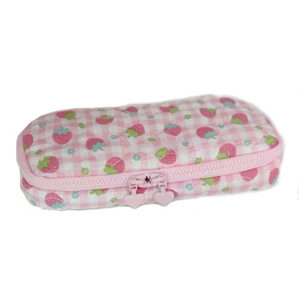 Strawberry Design Pen Bag Large Capacity Pen Pouch High Quality Stationery Bag  Students