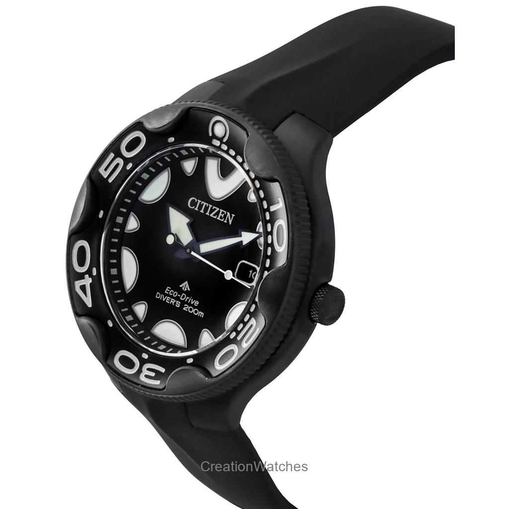 Citizen Promaster Eco-Drive Orca Polyurethane Strap Black Dial Diver's BN0235-01E 200M Men's Watch