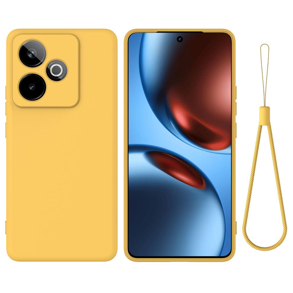 For Realme GT 7T 5G/Realme GT 7 5G Liquid Silicone Case Phone Back Cover with Hand Strap