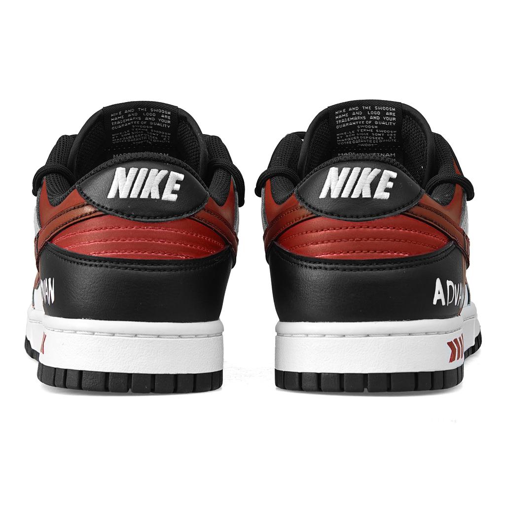 Nike Dunk Abrasion Resistant Slip Resistant Low Top Skateboard Shoes Unisex Black White Red HF5441-100(Team1480-)