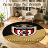 Round Rug Custom NameSunderland FC Pattern Non Slip Carpet Home Floor Decor