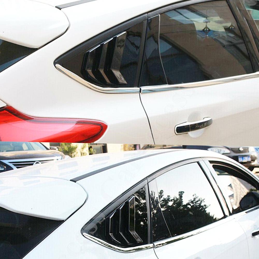 2pcs Rear Window Louvers Car Rear Window Blinds Side Tuyere Louvers Vent Replacement for  Ford Focus ST RS MK3 Hatchback