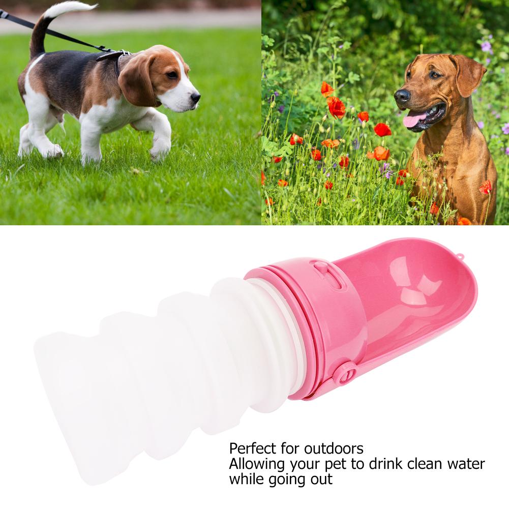 350ml Silicone Pet Outdoor Travel Portable Folding Drinking Water Bottle Kettle for Dogs Cats