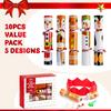 JOYFY 10 Pack Christmas Party Table Favor with Cute Christmas Characters Party Hat Joke & Little Gift Inside for Xmas Gift