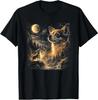 Chihuahua Heult zum Mond Vintage 90er Retro Tier T-Shirt