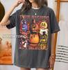 T-shirt vintage Comfort Colors Five Nights At Freddy's e t-shirt per bambini, Maglietta Horror Game, Cotone Unisex e t-shirt per bambini