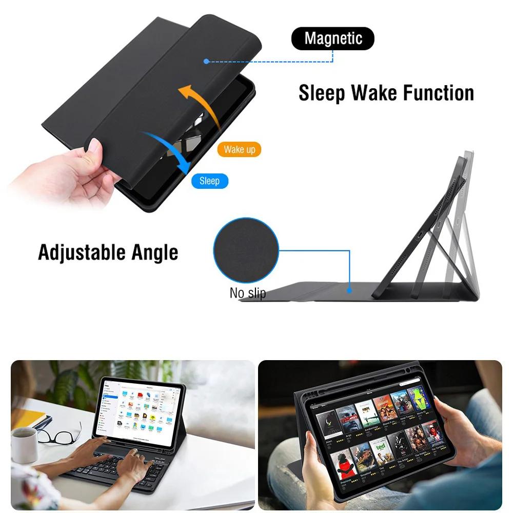 Cover For iPad Air 11 inch M2 M3 Tablet Case with Keyboard for iPad Air 5 Air 4th Gen 10.9 inch Keyboard Case Funda