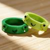 Colorful Cartoon Frog Resin Ring for Kids - Fun and Playful Index Finger Ornament