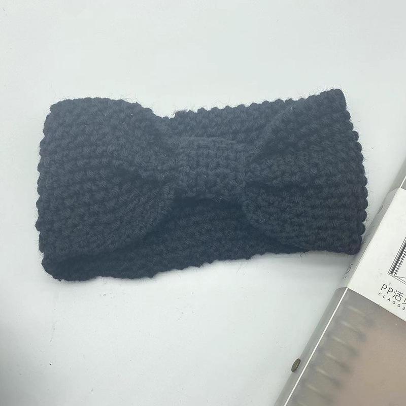 

Шерстяная широкополая шляпа-повязка на голову - теплый осенне-зимний вязаный головной убор и платок, аксессуар для волос