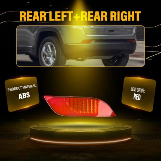 2PCS Red Rear Bumper Reflectors For Subaru Crosstrek Impreza WRX XV 2008-2017 EA