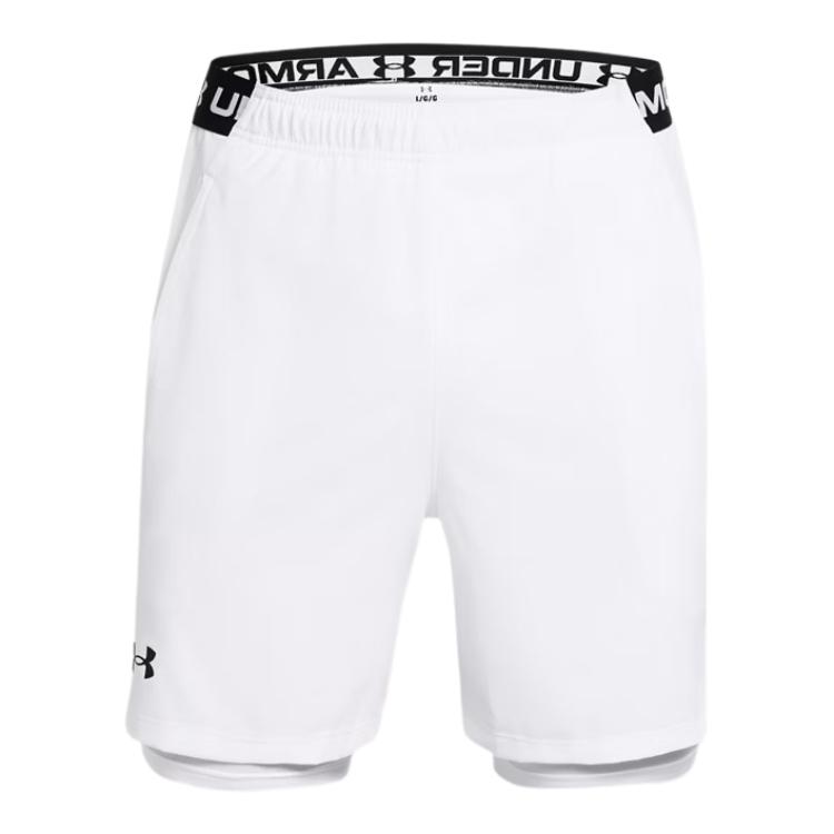 

Under Armour Uvanish Woven Fashion Comfortable Versatile Solid Color Simple Quick-Dry Casual Shorts Men shorts White 1373764-100 XL