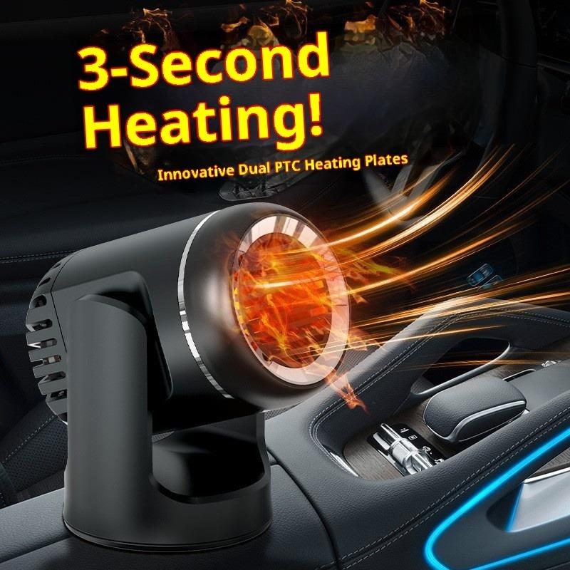 Car Heater, Heater, Dual-purpose 12v24v High-power Car Electric Heater, Defrost 360 Rotation