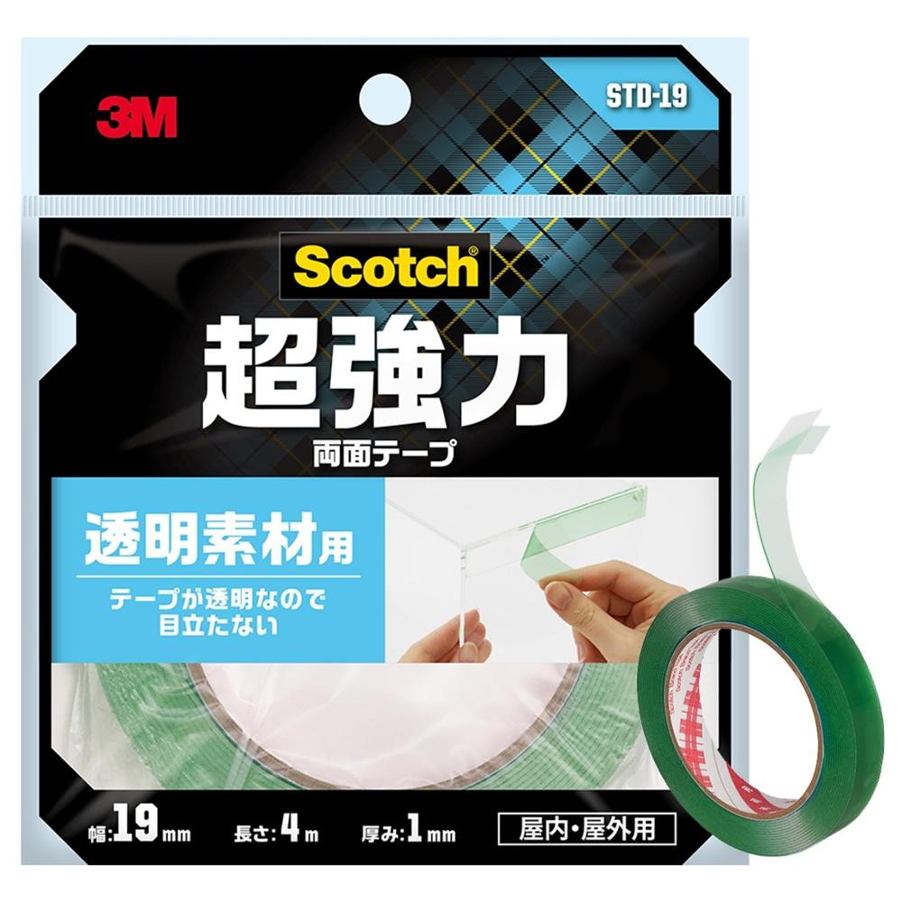 3M Scotch Super Strong Double-Sided Tape for Transparent Materials 19mm x 4m STD-19