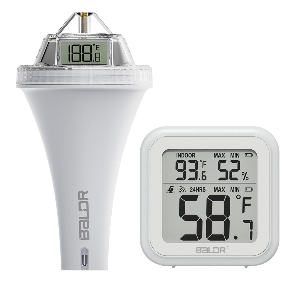 BaLDR Wireless Pool Thermometer Floating Pool Thermometer Easy To Read Swimming Pool Thermometer Swimming Pool Hot Bath Test Kit Pool Thermometer