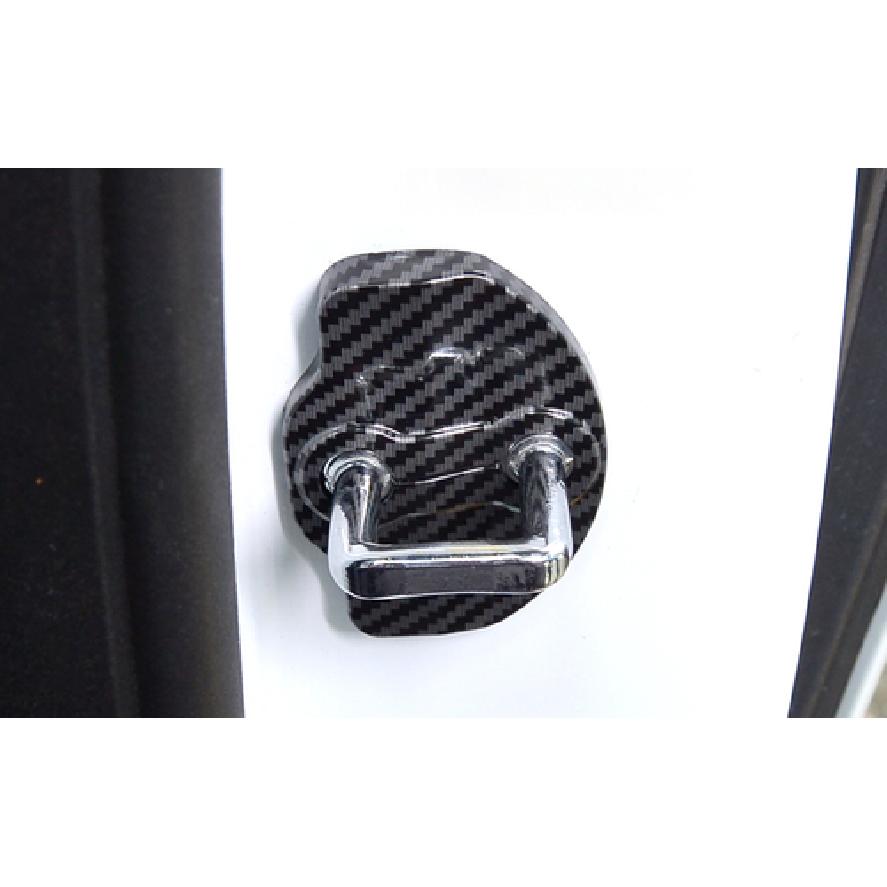 Carbon Fiber Door Buckle Protection Cover Trim 2PCS For Tesla Model X 2016-