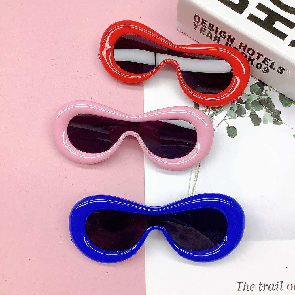 Fashion Cute Candy Colored Bread Inflatable Lips Children'S Sunglasses Personalized Cat Eye Glasses