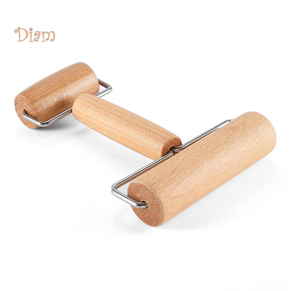 NO.HS Double-end Wooden Rolling Pin Manual Push Dough Roller Cookie Pizza Baking Tool