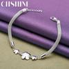 CHSHINE 925 Sterling Silver Snake Chain Flower Bracelet For Women Fashion Charm High Quality Jewelry