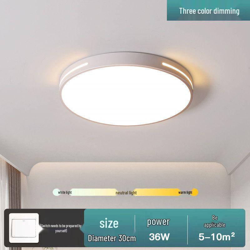 2025 Modern LED Ceiling Light for Bedroom, Study, or Living Room - Round and Simple Design