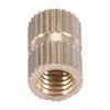 10pcs M6 Brass Cylinder Knurled Round Molded in Insert Embedded Nuts (M6*10L*8.3MM)