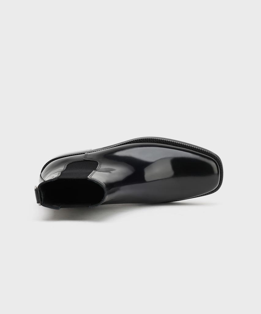 Firenze Atelier [Vibram] Minimal Semi-Square Line Chelsea Boots 7430 [Box Black]