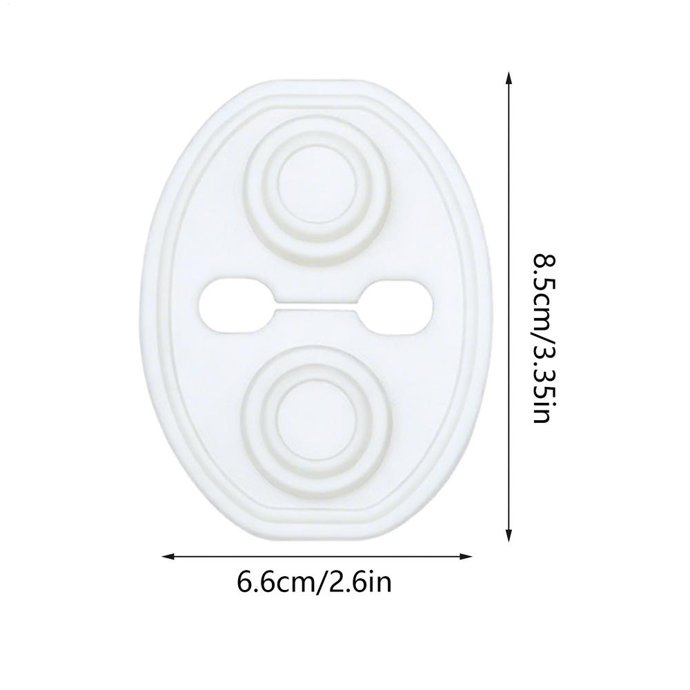 4pcs Silicone Car Door Lock Pads Auto Door Buffer Shock Absorber Anti-Collision Shock Absorbing Pad Mute Buffering Cushion белый