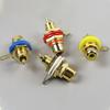 Pure Copper Gold-Plated RCA Plug Socket for Front Speaker Amplifier AV Audio Video Signal DIY Lotus Base Adapter
