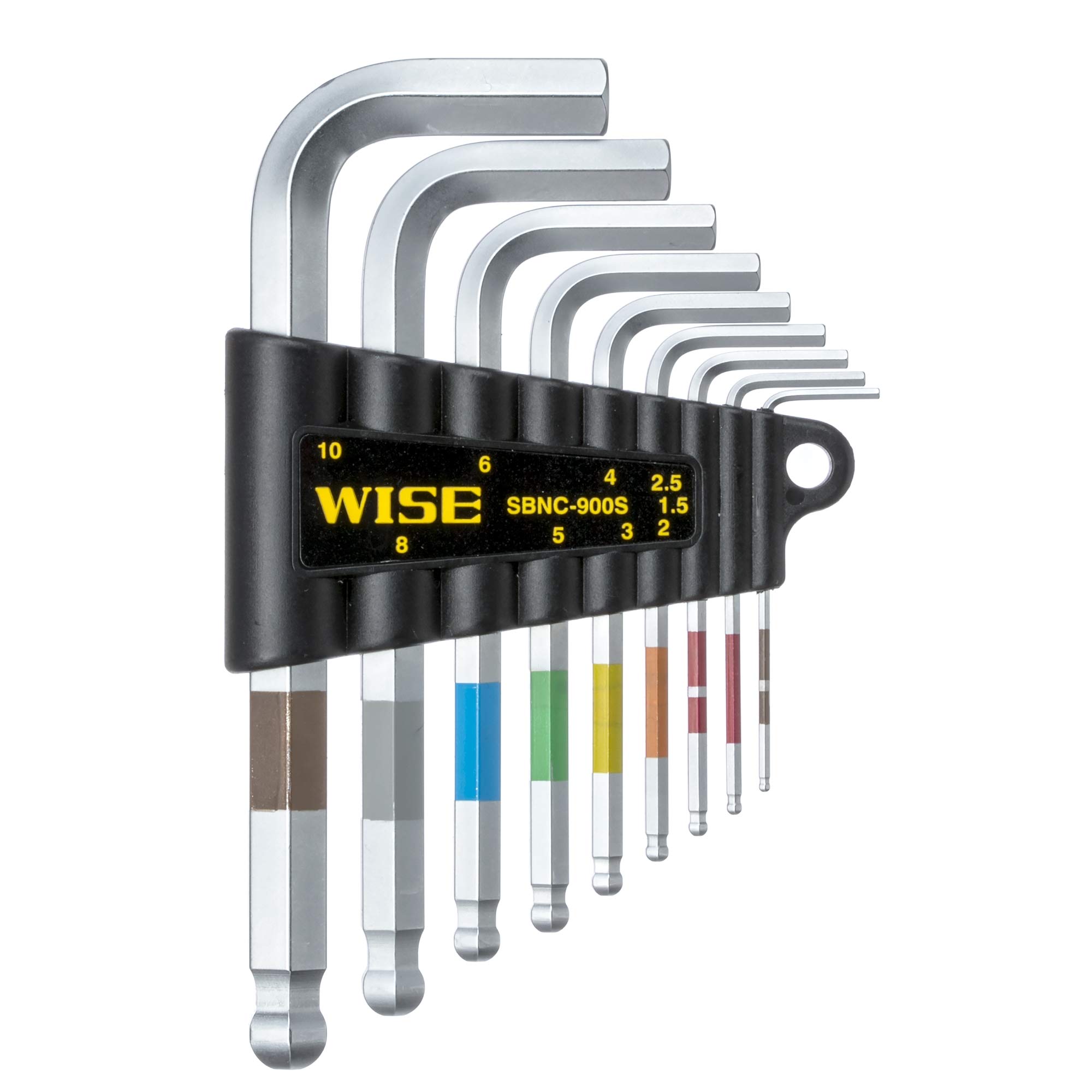 

WISE Ball Point Hex Wrench Set of 9 Made in for Final Tightening (Short), Japan, [SBNC-900S]