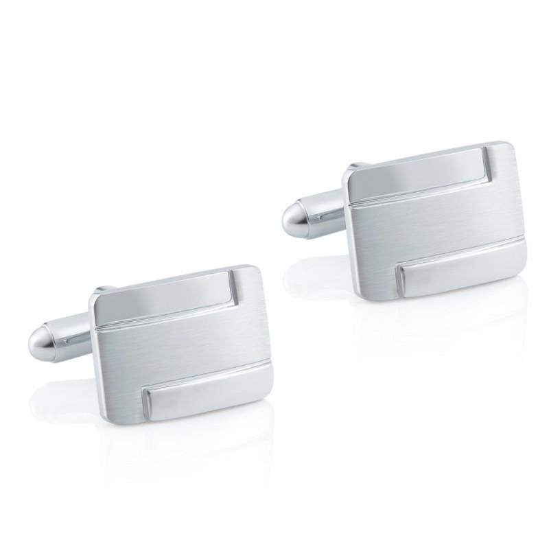 Premium Electroplated Gold Silver Brushed Metal Cufflinks Men s French CL-C032