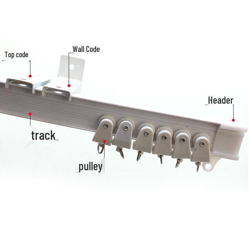 Curved U-Shaped Bendable Curtain Track (1-5 Meters)