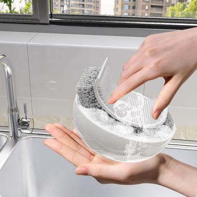 Spazzola per Piatti in Silicone 3-in-1 Spazzola Pulente a Doppia Faccia Pentole Padelle Lavelli Resistente agli Odori