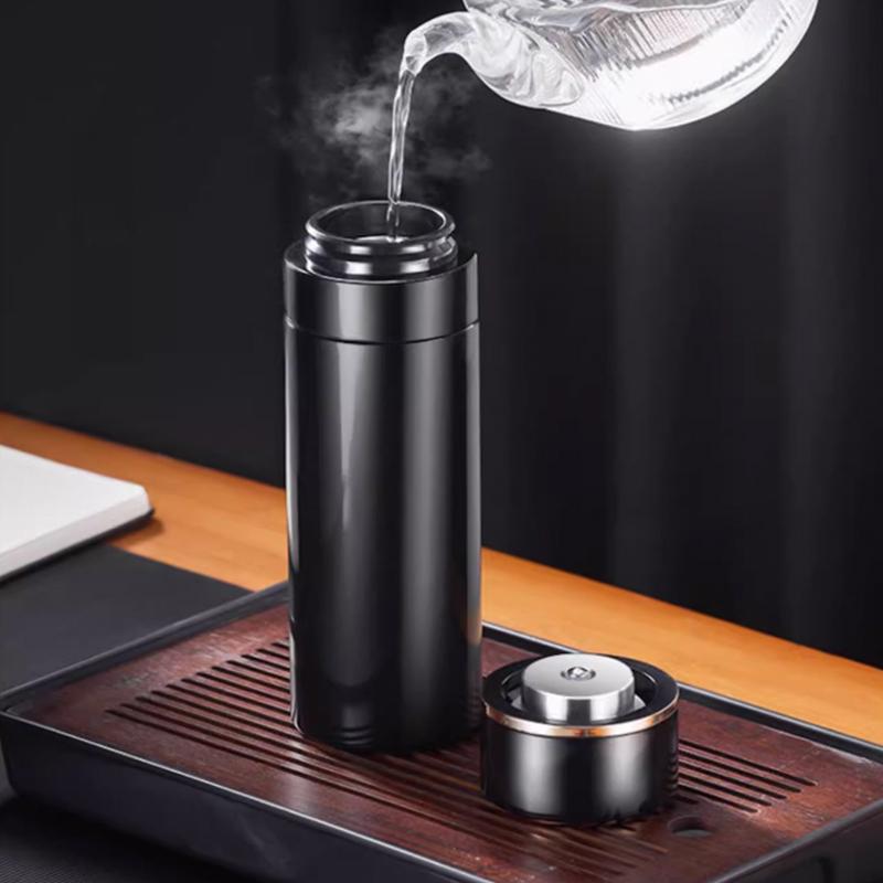 GIANXI Outdoor Camping Portable 304 Stainless Steel one-button Open Cover Cold Vacuum Thermos Bottle Cold Cup