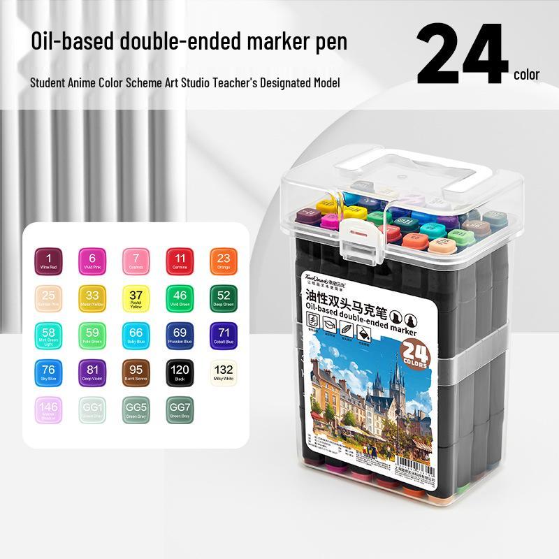 Oil-Based Double-Ended Marker for Primary School Art Students