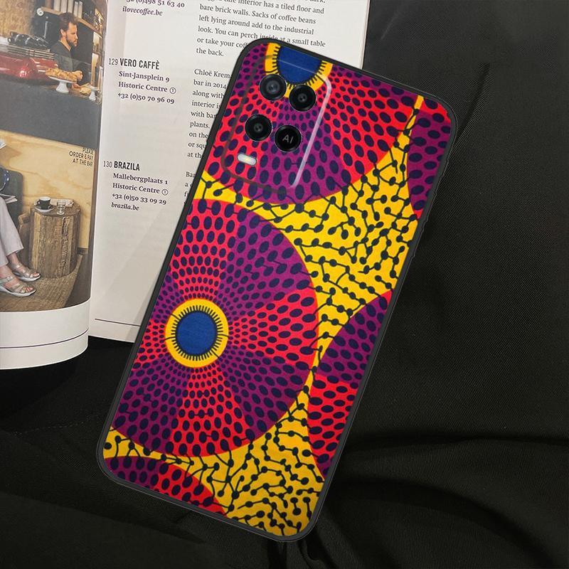 African Fabric Print For Oppo A58 A18 A38 A78 A98 A17 A77 A80 A40 A60 A16 A76 A96 A74 A94 A54 A15 A57S Phone Case