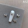 10 Stück Nail Art Charm Glänzende Nageldekoration Glitzer Nagel Maniküre Zubehör Bowknot Schmetterling Nail Art Dekorationen Teile