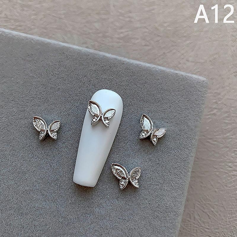 10 Stück Nail Art Charm Glänzende Nageldekoration Glitzer Nagel Maniküre Zubehör Bowknot Schmetterling Nail Art Dekorationen Teile