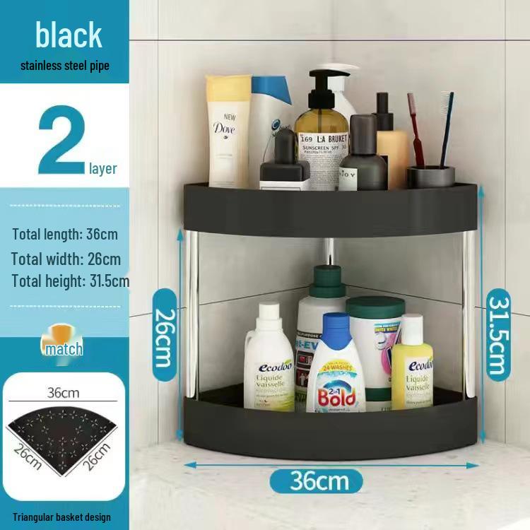 Freestanding Corner Bathroom Shower Shelf - Multi-Layer Storage Rack